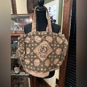 Ballard Tobacco Basket Bag Jute Burlap Large Tote